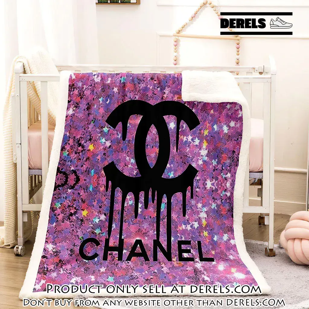 Chanel rainbow luxury brand premium blanket fleece home decor dr1319236